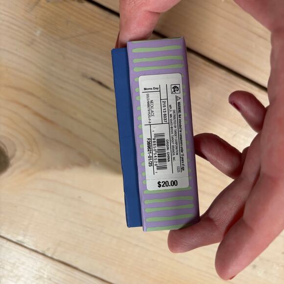 A New Day NWT 14K Gold Dipped Pearl Charm on Chain Initial Necklace "B" - Picture 2 of 3